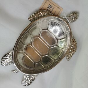 Silver‎ Tone Turtle Trinket Dish